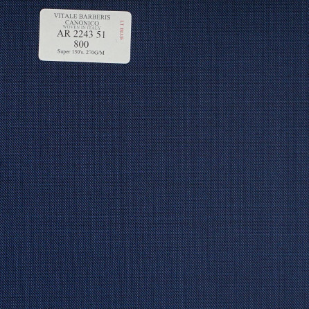 AR 2243 51 CANONICO - 100% Wool - Xanh Dương Trơn